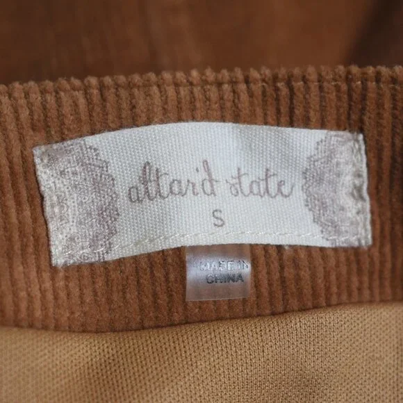 Altar’d State Sophia Brown Corduroy Skirt Size Small - Picture 3 of 6